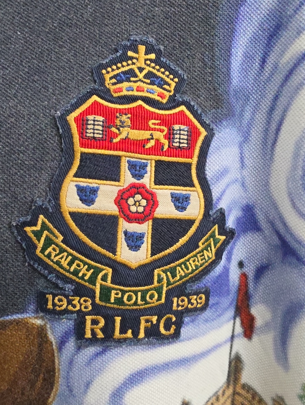 FOR SALE USED POLO RALPH LAUREN FOOTBALL RUGBY KICKER BEAR POLO SHIRT XL - Picture 4 of 6